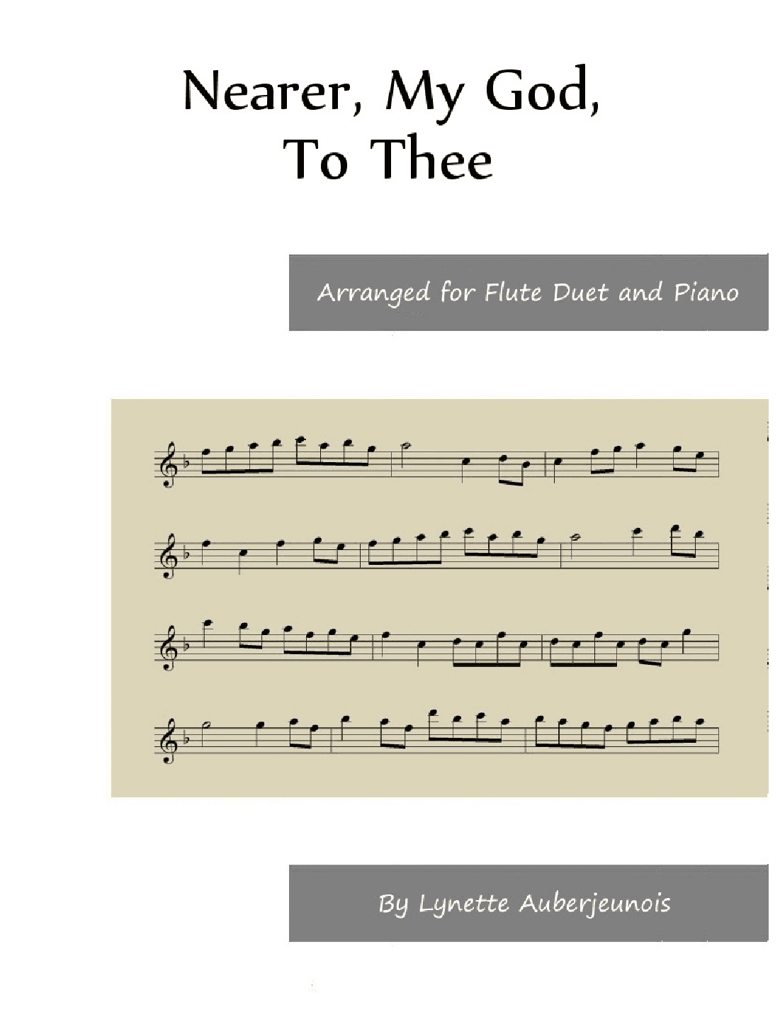 Nearer, My God, To Thee - Flute Duet and Piano (arr. Lynette Auberjeunois)