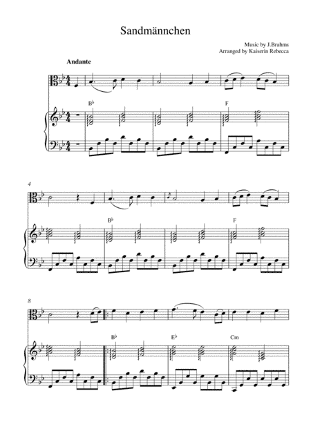 Sandmännchen (arr. Kaiserin Rebecca)