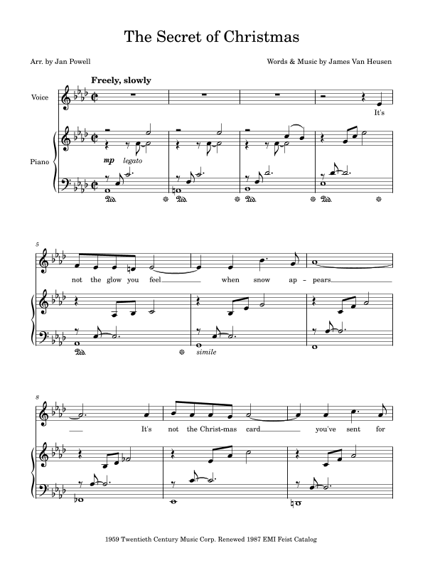 The Secret Of Christmas (arr. Jan Powell)