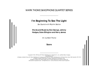 I'm Beginning To See The Light (arr. Mark Thome)