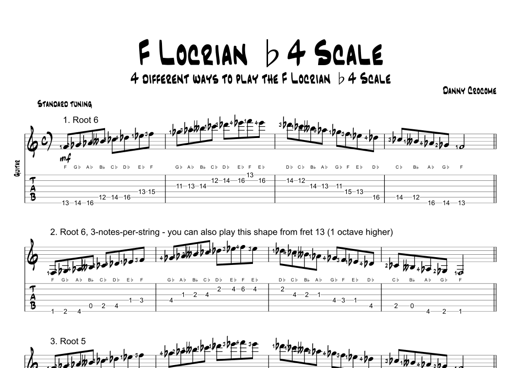 F Locrian b4 Scale (4 Ways to Play)