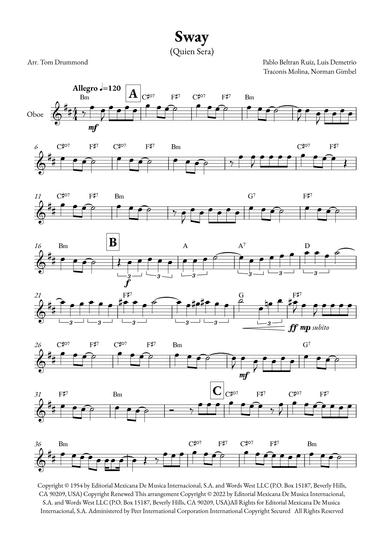Sway (quien Sera) (arr. Tom Drummond)