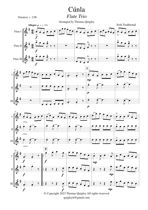 Cúnla (arr. Thomas Quigley)