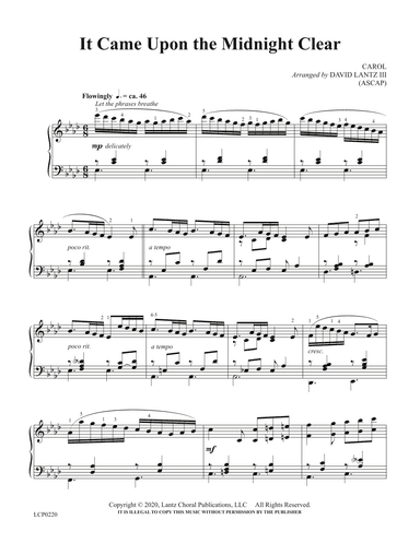 It Came Upon the Midnight Clear (arr. David Lantz III)