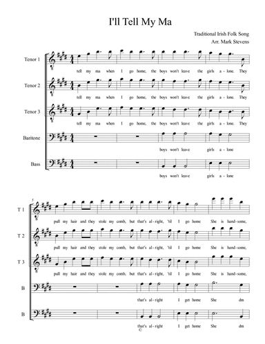 Tell My Ma (Rankin Family) (arr. Mark Stevens)