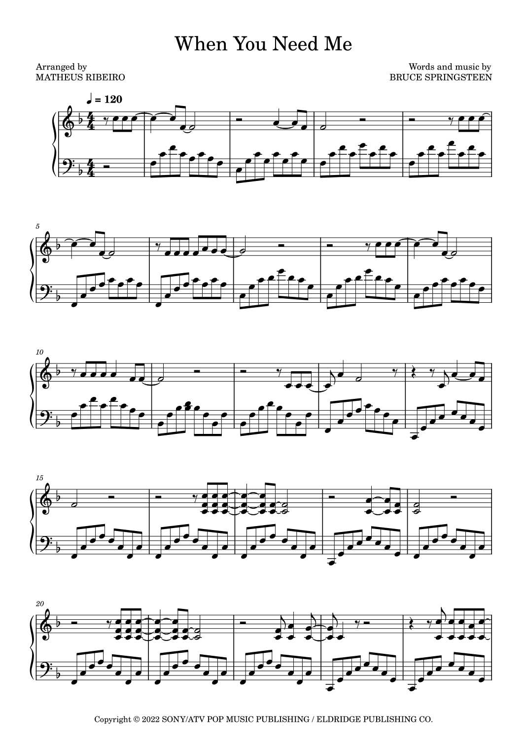 When You Need Me (arr. Matheus Ribeiro)
