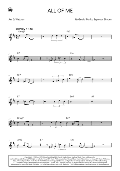 All Of Me (arr. Douglas Wattson)