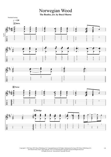 Norwegian Wood (this Bird Has Flown) (arr. Daryl Shawn)