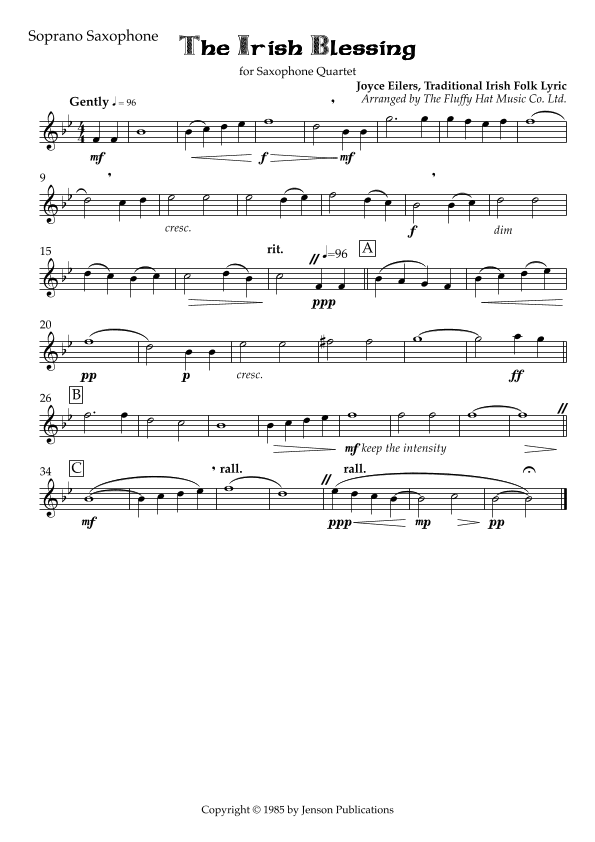 The Irish Blessing (arr. The Fluffy Hat Music Co.)