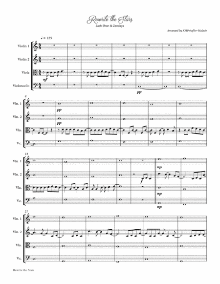 Rewrite The Stars (arr. KMPeñaflor-Malado)
