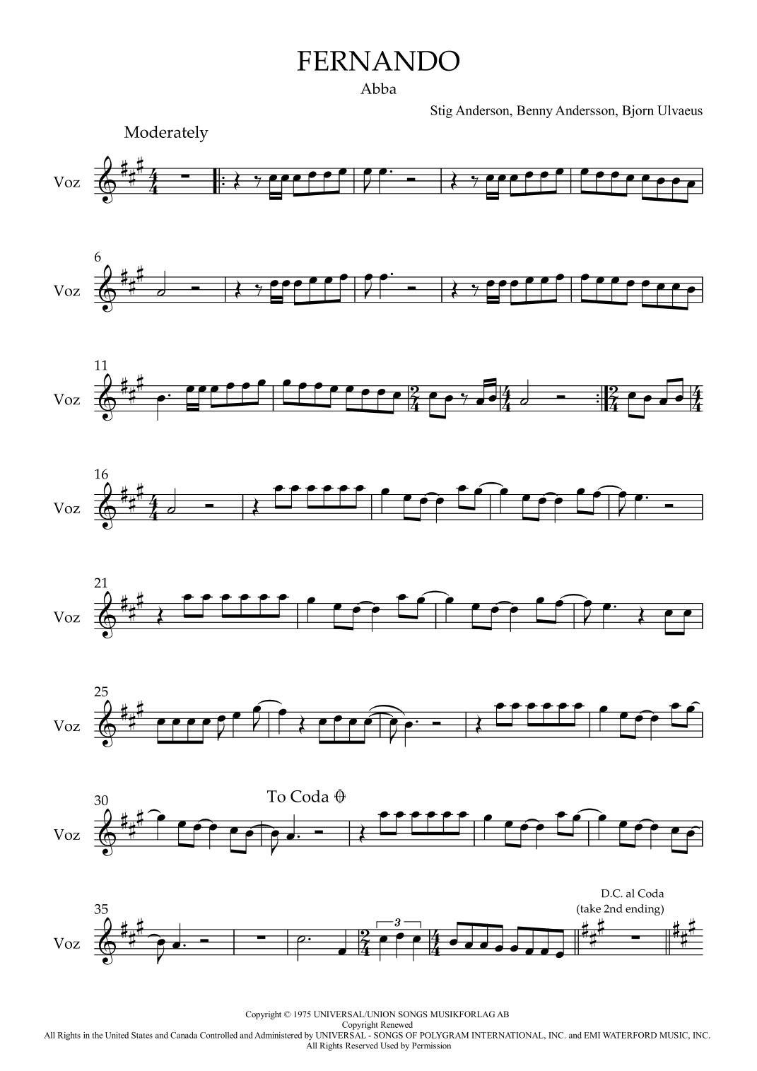 Fernando (arr. Amorel)