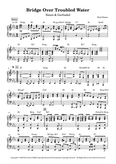 Bridge Over Troubled Water (arr. Anacrusa)