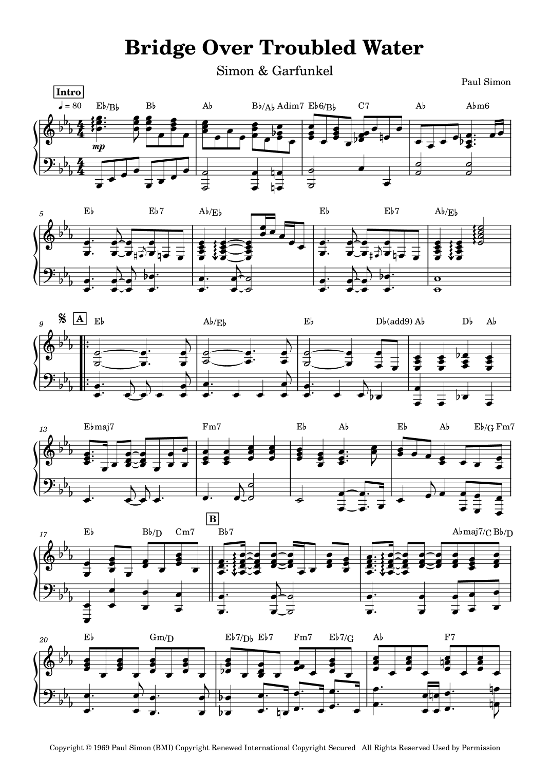 Bridge Over Troubled Water (arr. Anacrusa)