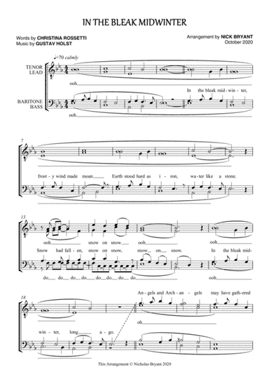 In the Bleak Midwinter (arr. Nick Bryant)