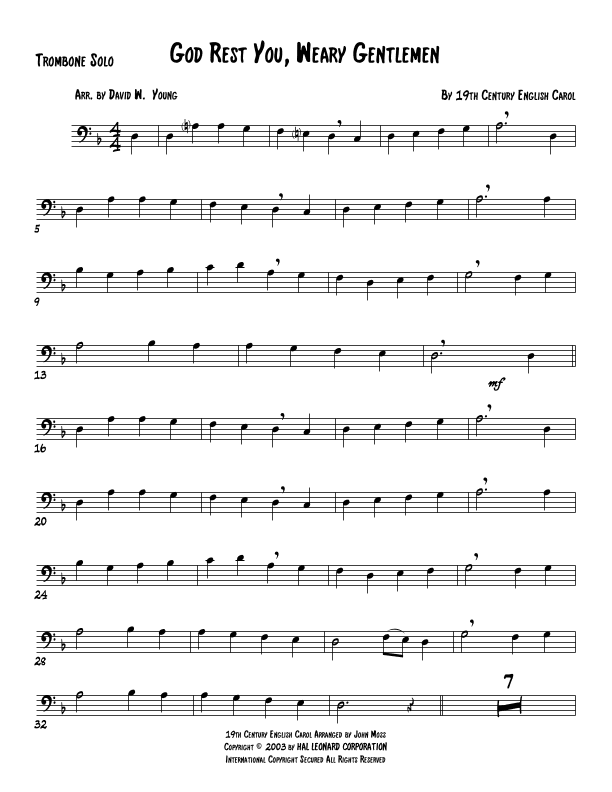 God Rest Ye Merry, Gentlemen (arr. David W. Young)