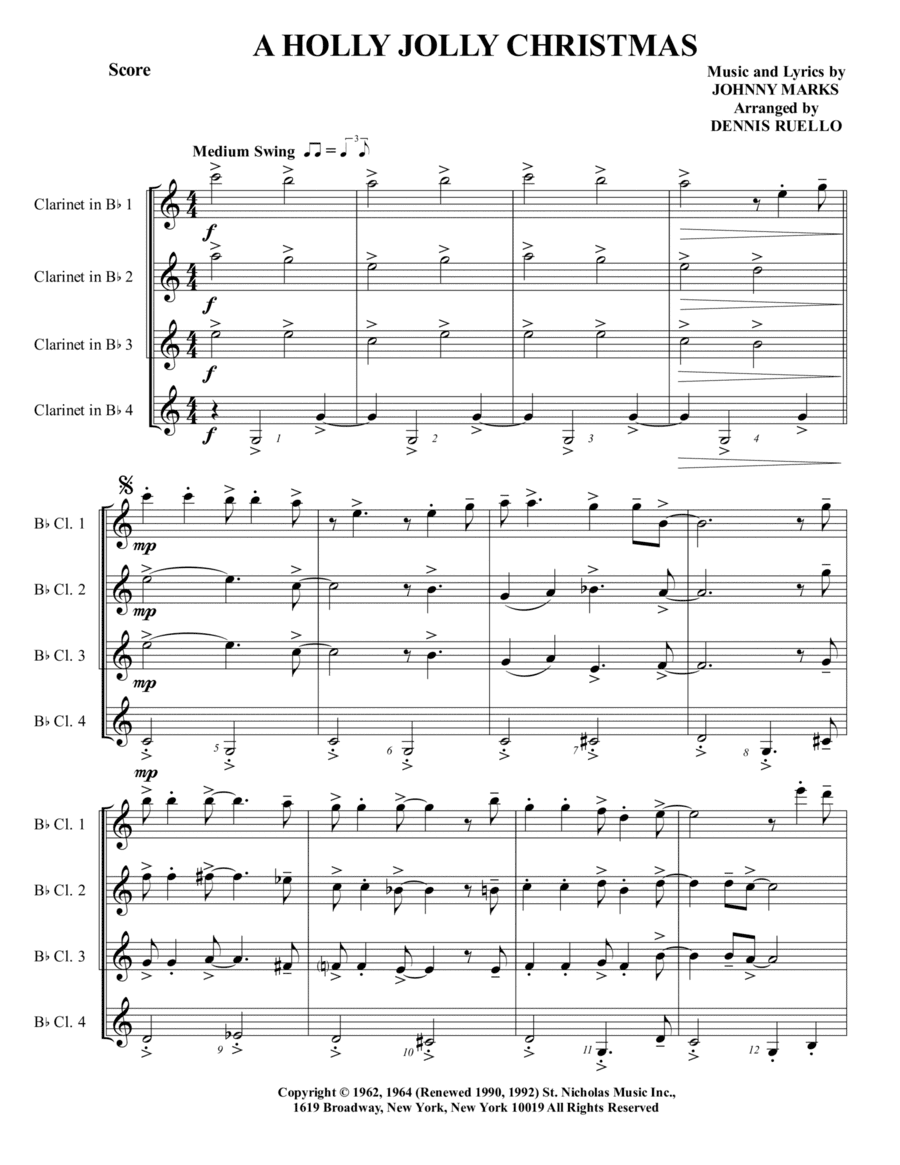 A Holly Jolly Christmas (arr. Dennis Ruello)