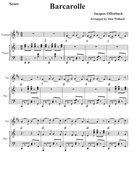 Barcarolle (arr. Dan Willard)