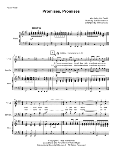 Promises, Promises (arr. Tim Sarsany)