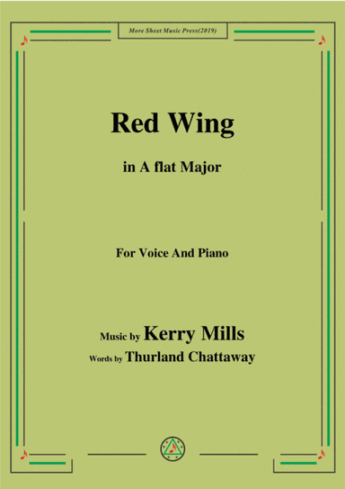 Kerry Mills-Red Wing,in A flat Major,for Voice&Piano (arr. MSM)
