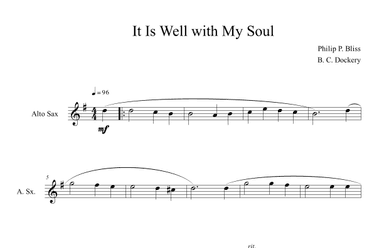 It Is Well with My Soul (Alto Sax Solo) (arr. B. C. Dockery)