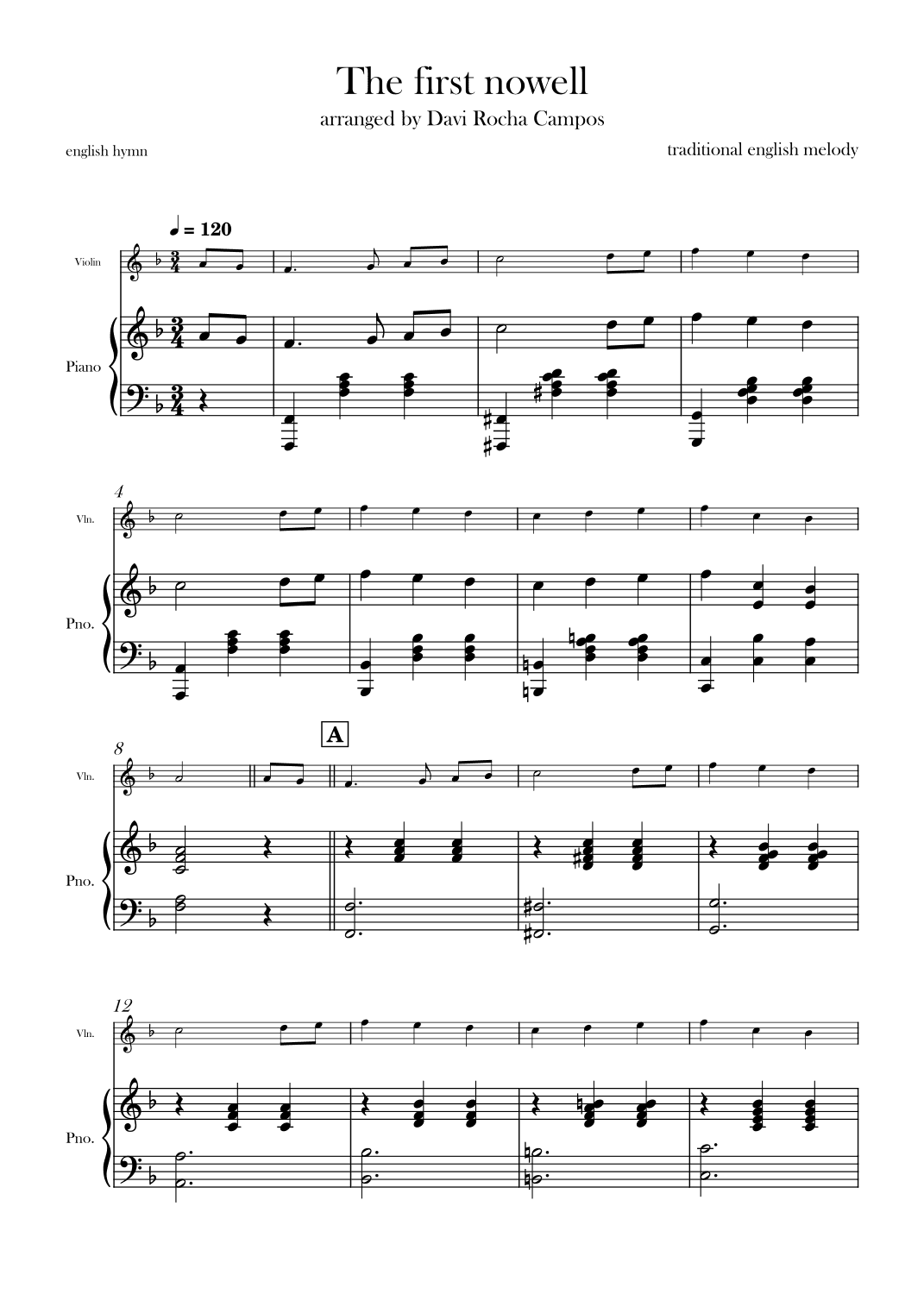 The First nowell (arr. Davi Rocha Campos)