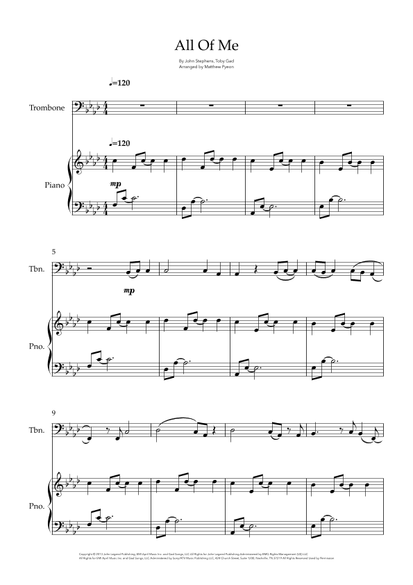 All Of Me (arr. Matthew pyeon)