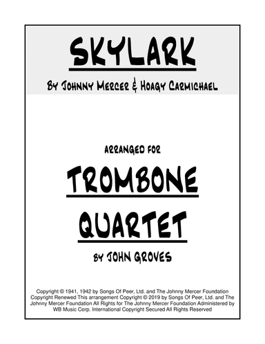 Skylark (arr. John Groves)