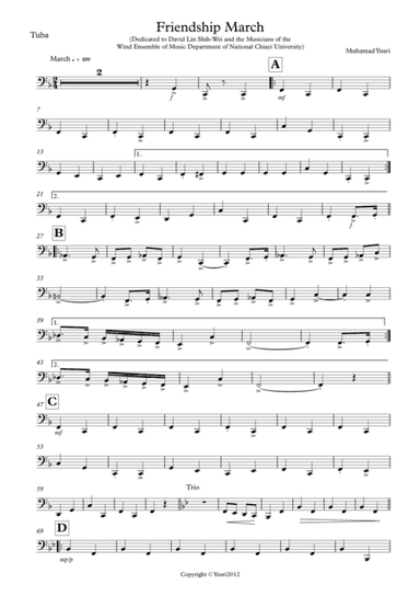 Friendship March (Tuba Part)
