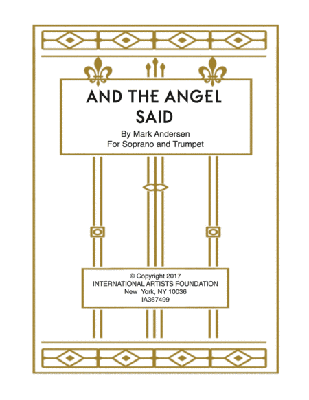 And the Angel Said  Soprano-Trumpet-Organ or Piano
