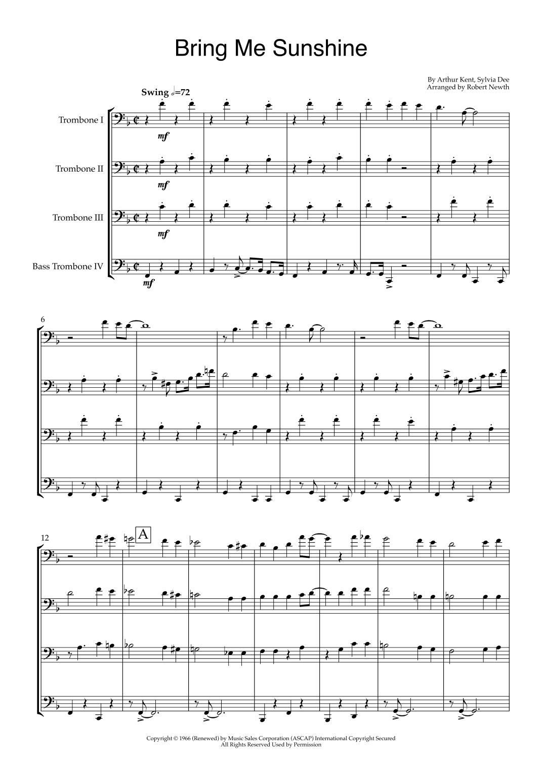 Bring Me Sunshine (arr. Robert Newth)