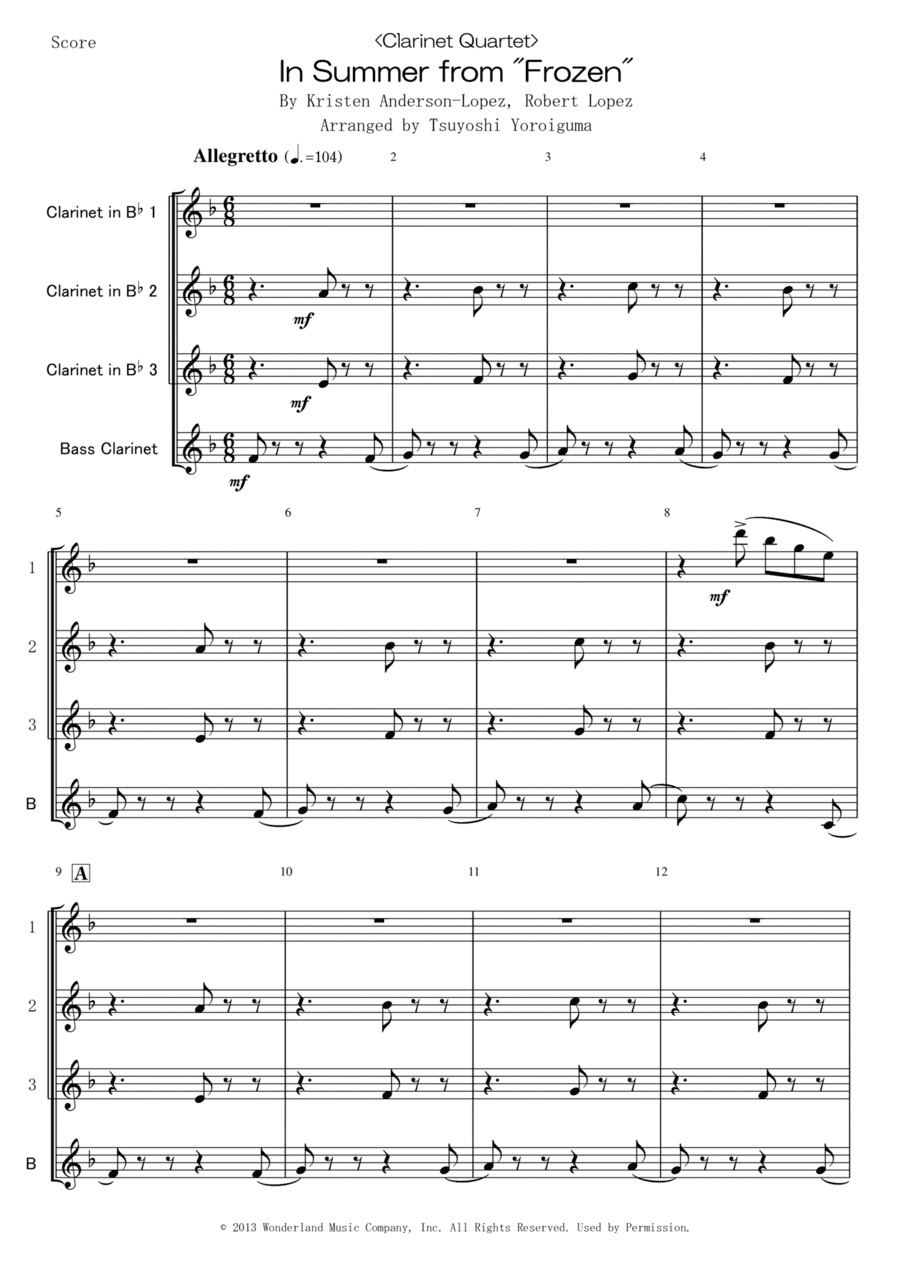 In Summer (arr. Tsuyoshi Yoroiguma)