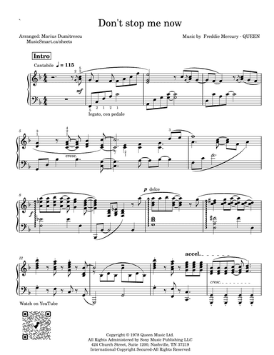 Don't Stop Me Now (arr. Marius Dumitrescu)