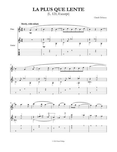La plus que lente (arr. Mark Phillips)