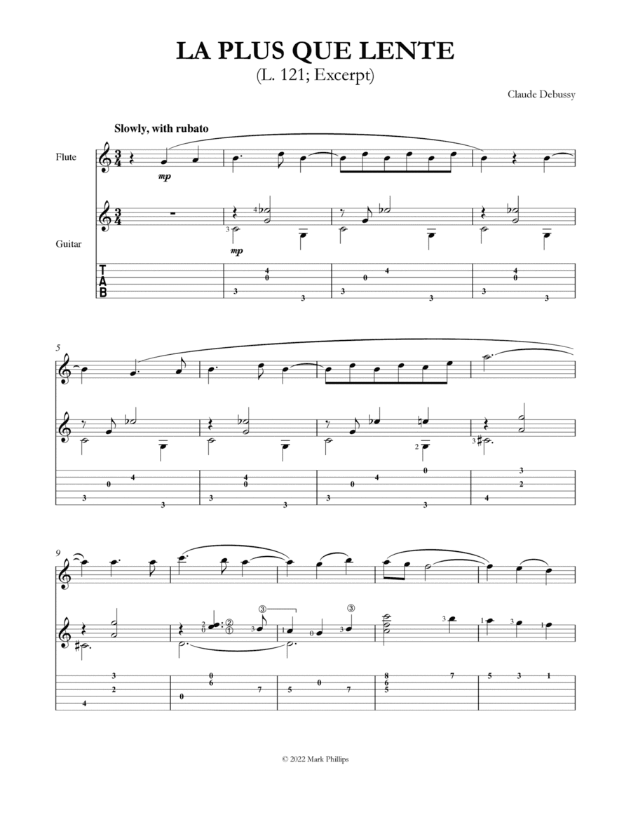 La plus que lente (arr. Mark Phillips)