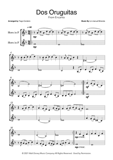 Dos Oruguitas (arr. Tiago Cordeiro)