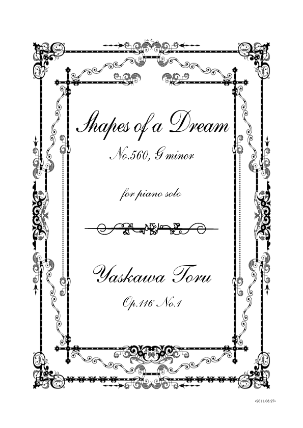 Shapes of a Dream No.560, G minor, Op.116 No.1
