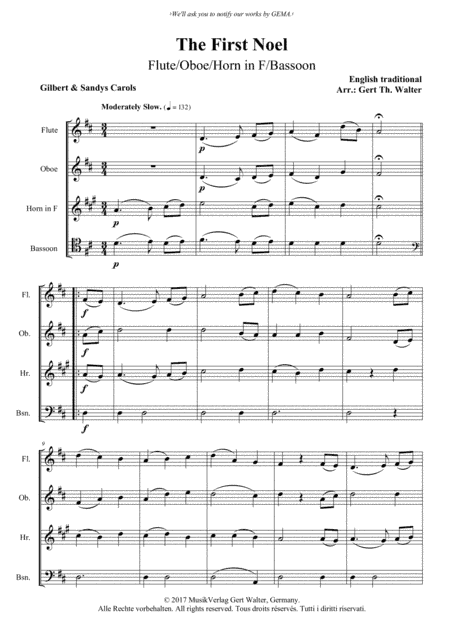 The First Noel (arr. Gert Th. Walter)