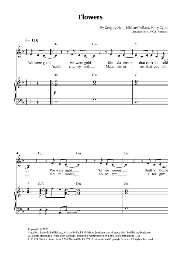 Flowers (arr. C. B. Harrison)
