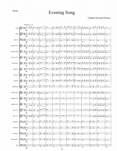 Evening Song--Concert Band Set