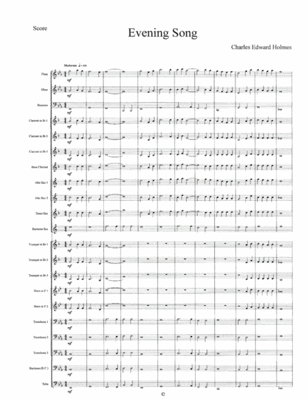 Evening Song--Concert Band Set