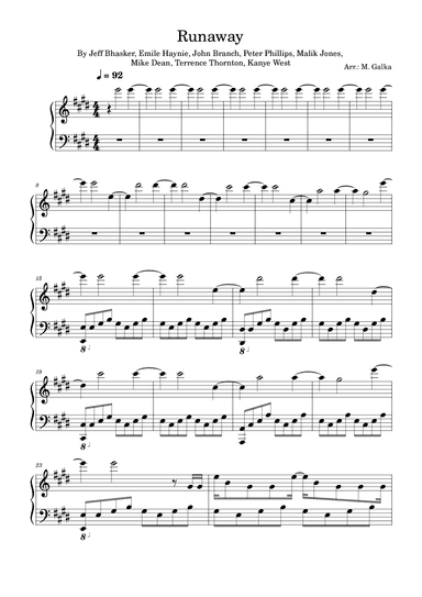 Runaway (arr. M. Galka)