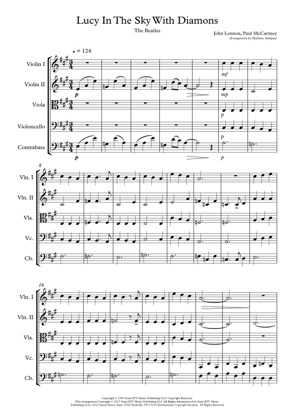 Lucy In The Sky With Diamonds (arr. Matheus Sampaio)