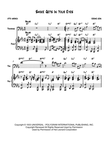 Smoke Gets In Your Eyes (arr. Nick Lacanski)