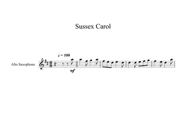 Sussex Carol (Alto Sax) (arr. Digital Book Music)