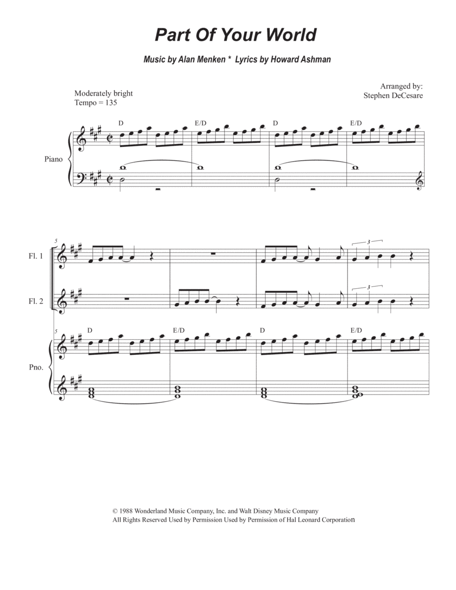 Part Of Your World (arr. Stephen DeCesare)