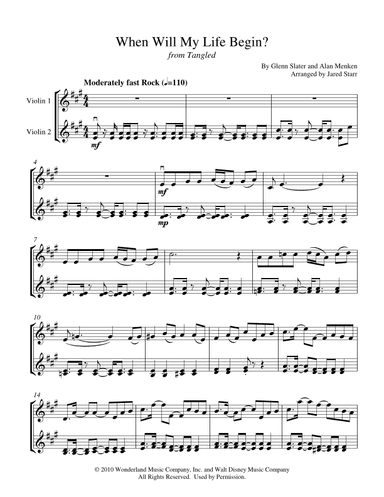When Will My Life Begin? (arr. Jared Starr)