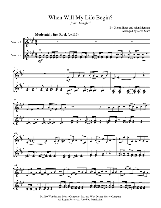 When Will My Life Begin? (arr. Jared Starr)