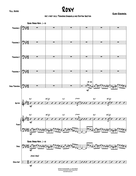 ROXY for Jazz Trombone Quintet and Rhythm Section