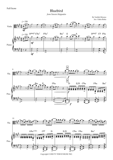 Ikimono Gakari's Blue Bird (arr. Fabio Britto)