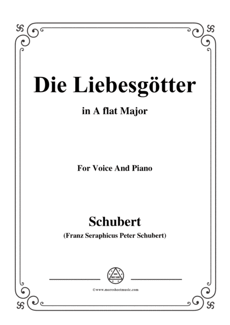 Schubert-Die Liebesgötter,in A flat Major,for Voice and Piano (arr. MSM)
